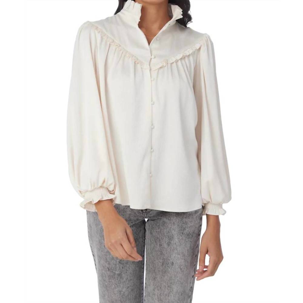 NEW CROSBY BY MOLLIE BURCH wells top in ivory - Picture 2 of 6